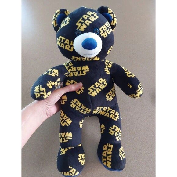 Build A Bear Workshop Star Wars Print Plush 17" Teddy Bear BAB Plays Music Black - Picture 9 of 10